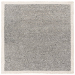 Safavieh Metro Hand-Tufted Grey Ivory Area Rug — Wool-Cotton Blend, Plush 1/2" Pile, Timeless Border Elegance 5'-0" x 8'-0" MET153F-5