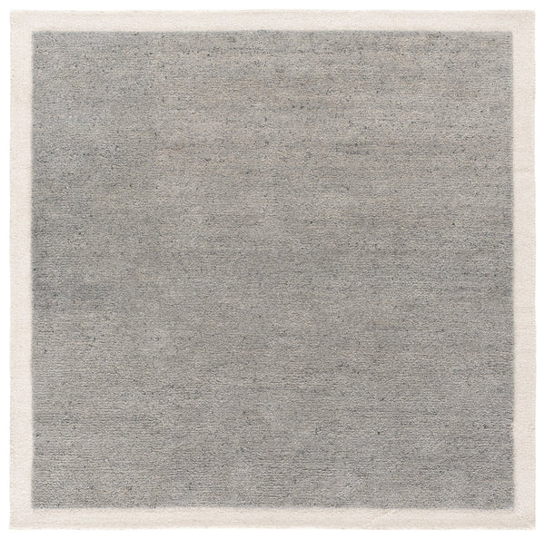 Safavieh Metro Hand-Tufted Grey Ivory Area Rug — Wool-Cotton Blend, Plush 1/2" Pile, Timeless Border Elegance 5'-0" x 8'-0" MET153F-5