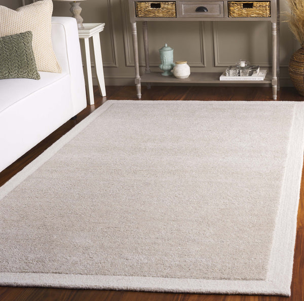 Safavieh Metro Hand-Tufted Wool Cotton Rug In Light Grey And Ivory — Plush 1/2" Pile, Durable Indian Craftsmanship 4'-0" x 6'-0" MET153G-4