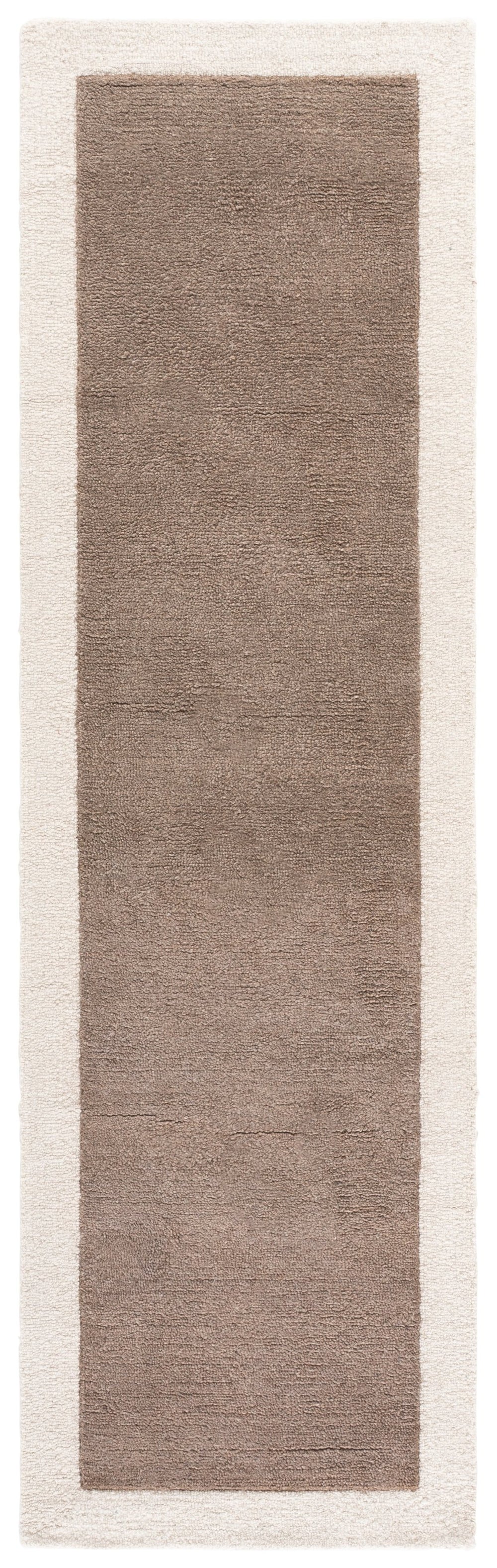 Safavieh Metro Hand‑Tufted Wool & Cotton Rug In Brown Ivory — Plush 0.5" Pile, Durable Artisan Craftsmanship 3'-0" x 5'-0" MET153T-3