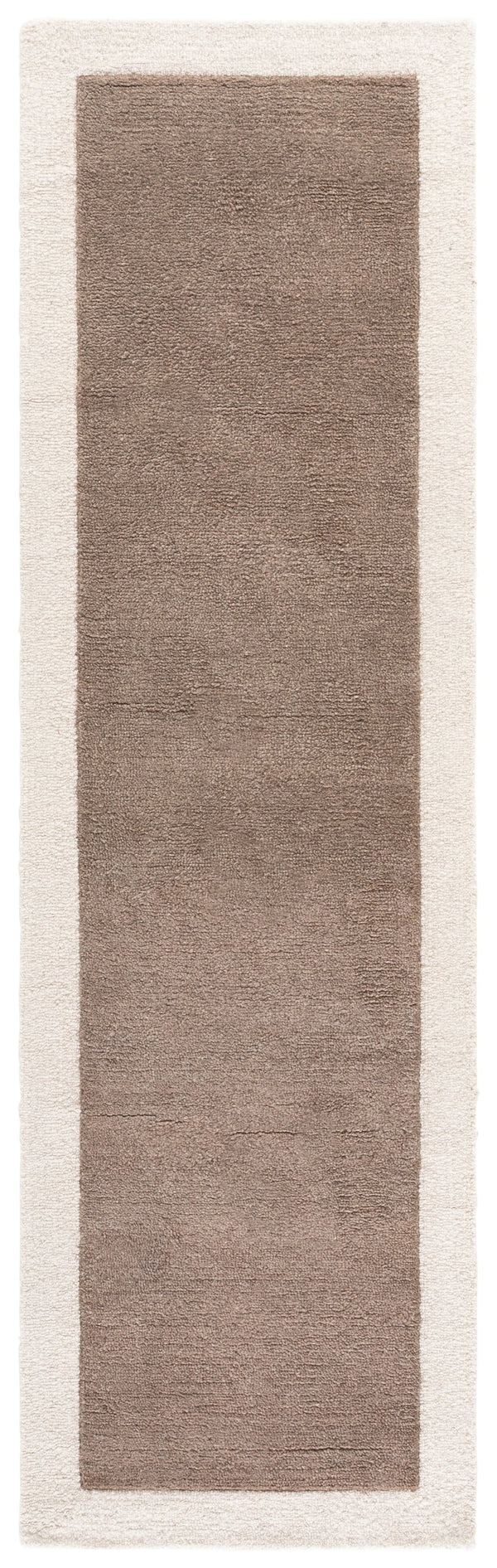 Safavieh Metro Hand‑Tufted Round Wool-Cotton Rug In Brown & Ivory — Low-Profile, Durable, Cozy Elegance 6'-0" x 6'-0" MET153T-6R