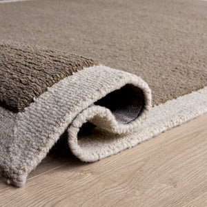 Safavieh Metro Hand-Tufted Brown And Ivory Area Rug — Wool-Cotton Blend, Plush 1/2" Pile, Durable Elegance 4'-0" x 6'-0" MET153T-4