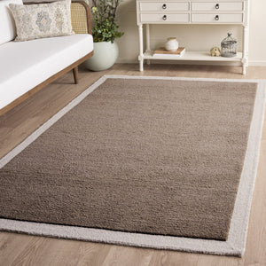Safavieh Metro Hand-Tufted Brown And Ivory Area Rug — Wool-Cotton Blend, Plush 1/2" Pile, Durable Elegance 4'-0" x 6'-0" MET153T-4