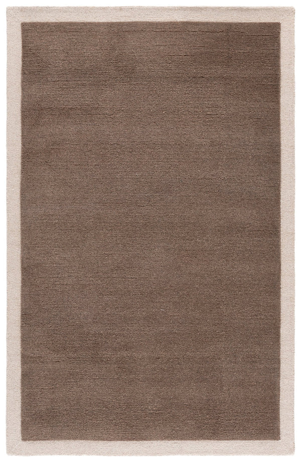 Safavieh Metro Artisan Hand-Tufted Wool-Cotton Rug In Rich Brown And Ivory Tones, Plush 0.5" Pile, India-Crafted Elegance 5'-0" x 8'-0" MET153T-5