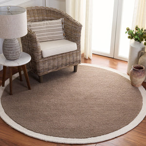 Safavieh Metro Hand‑Tufted Wool & Cotton Rug In Brown Ivory — Plush 0.5" Pile, Durable Artisan Craftsmanship 3'-0" x 5'-0" MET153T-3