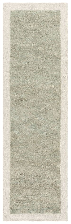 Safavieh Metro Hand-Tufted Sage And Ivory Square Rug — Low-Profile Wool-Cotton Blend For Timeless Comfort 6'-0" x 6'-0" MET153W-6SQ