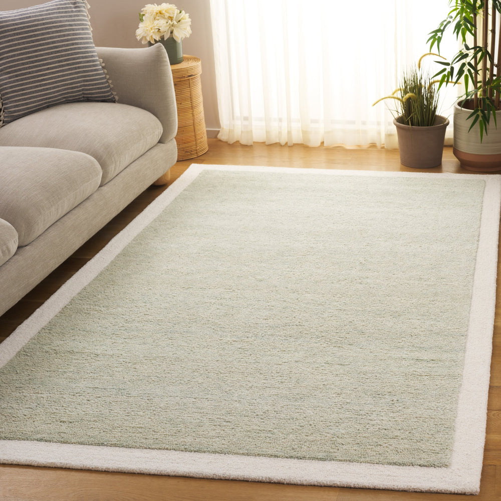 Safavieh Metro Hand-Tufted Sage And Ivory Round Rug — Wool-Cotton Blend, Plush 1/2" Pile, Crafted In India 6'-0" x 6'-0" MET153W-6R