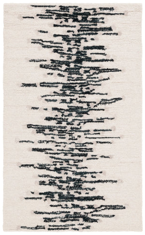 Safavieh Metro Hand‑Tufted Black & Ivory Abstract Rug — 80% Wool Plush 8X10 Statement Piece For Modern Homes 6'-0" x 9'-0" MET175Z-6