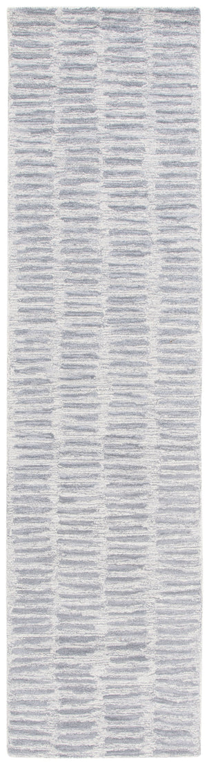 Safavieh Metro Luxurious Hand-tufted Area Rug For Modern Interiors - Premium Wool & Cotton Blend, 6' X 9' Silver ,Grey 80% Wool And 20% Cotton Met182g-9