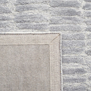 Safavieh Metro Luxurious Hand-tufted Area Rug For Modern Interiors - Premium Wool & Cotton Blend, 6' X 9' Silver ,Grey 80% Wool And 20% Cotton Met182g-9