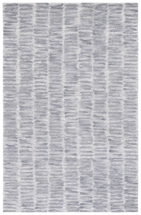 Safavieh Metro Luxurious Hand-tufted Area Rug For Modern Interiors - Premium Wool & Cotton Blend, 6' X 9' Silver ,Grey 80% Wool And 20% Cotton Met182g-9