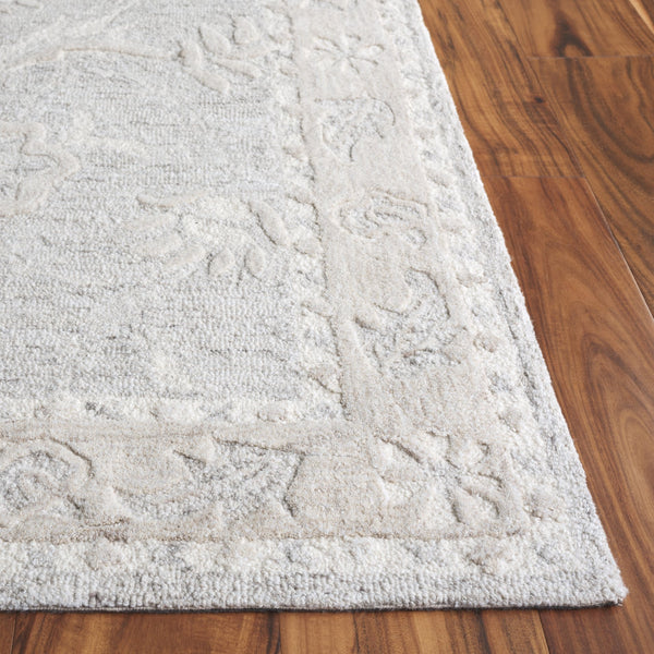 Safavieh Metro Light Grey And Ivory Hand-tufted Area Rug - Elegant 5' X 8' Traditional Style For Any Room Light Grey ,Ivory 50% Wool,30% Pet,20% Cotton Met201g-5