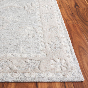 Safavieh Metro Hand Tufted Rug In Elegant Neutral Tones – Timeless Traditional Style For Effortless Decor Light Grey ,Ivory 50% Wool,30% Pet,20% Cotton Met201g-8