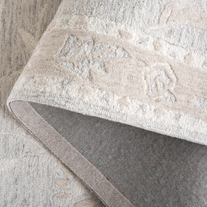 Safavieh Metro Hand Tufted Rug In Elegant Neutral Tones – Timeless Traditional Style For Effortless Decor Light Grey ,Ivory 50% Wool,30% Pet,20% Cotton Met201g-8