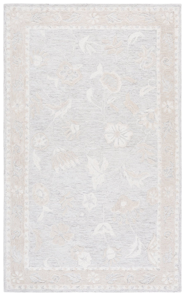 Safavieh Metro Light Grey And Ivory Hand-tufted Area Rug - Elegant 5' X 8' Traditional Style For Any Room Light Grey ,Ivory 50% Wool,30% Pet,20% Cotton Met201g-5