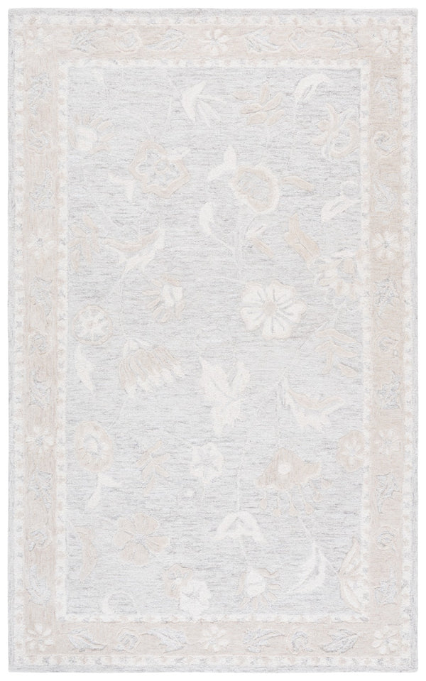 Safavieh Metro Hand Tufted Rug In Elegant Neutral Tones – Timeless Traditional Style For Effortless Decor Light Grey ,Ivory 50% Wool,30% Pet,20% Cotton Met201g-8