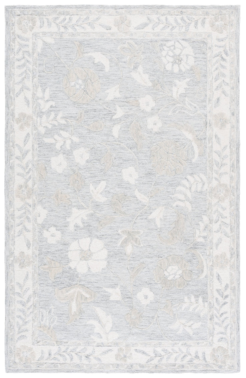 Safavieh Metro 202f Grey Ivory Area Rug - 5'0" X 8'0" Hand Tufted Elegance For Any Room's Comfort & Style Grey ,Ivory 50% Wool,30% Pet,20% Cotton Met202f-5