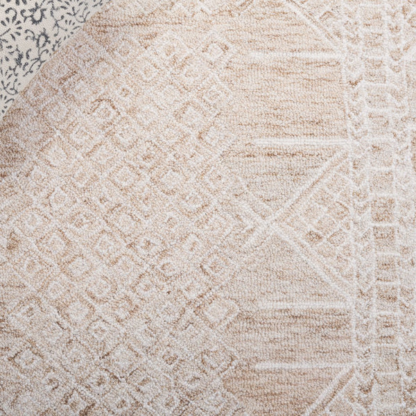 Safavieh Metro Hand-tufted Area Rug - Elegant Beige & Brown, 5x8 Ft Medium Rectangle, Wool & Cotton Blend Beige ,Brown 80% Wool,20% Cotton Met203b-5