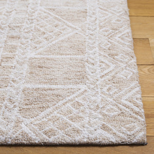 Safavieh Metro Elegant Hand-tufted Wool And Cotton Rug For Hallways – Timeless Style And Comfort Beige ,Brown 80% Wool,20% Cotton Met203b-6r