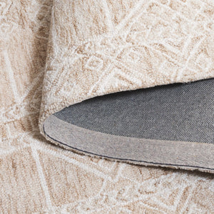 Safavieh Metro Elegant Hand-tufted Wool And Cotton Rug For Hallways – Timeless Style And Comfort Beige ,Brown 80% Wool,20% Cotton Met203b-6r