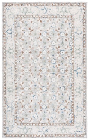 Safavieh Metro Ivory Blue Area Rug - Hand-tufted Elegance, 5' X 8' Soft Wool & Cotton Blend For Any Room Ivory ,Blue 80% Wool,20% Cotton Met204a-5