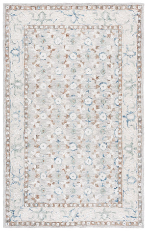 Safavieh Metro Elegant Hand-tufted Wool And Cotton Area Rug For Hallways, Crafted In India For Timeless Style Ivory ,Blue 80% Wool,20% Cotton Met204a-29