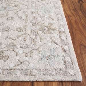 Safavieh Metro 5'0" X 8'0" Hand-tufted Area Rug - Elegant Beige & Blue Design For Traditional & Modern Homes Beige ,Blue 80% Wool,20% Cotton Met205b-5