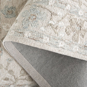 Safavieh Metro 5'0" X 8'0" Hand-tufted Area Rug - Elegant Beige & Blue Design For Traditional & Modern Homes Beige ,Blue 80% Wool,20% Cotton Met205b-5