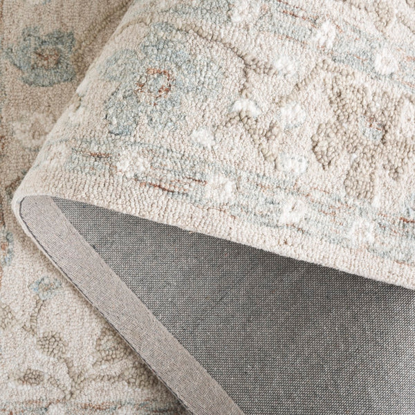 Safavieh Metro Elegant Hand-tufted Wool Cotton Rug - Timeless Style For Your Home Decor And Hallways Beige ,Blue 80% Wool,20% Cotton Met205b-6sq