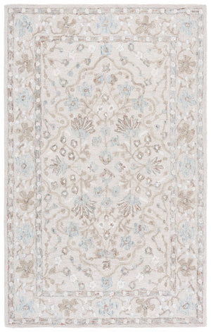 Safavieh Metro Elegant Hand-tufted Wool Cotton Rug - Timeless Style For Your Home Decor And Hallways Beige ,Blue 80% Wool,20% Cotton Met205b-6sq