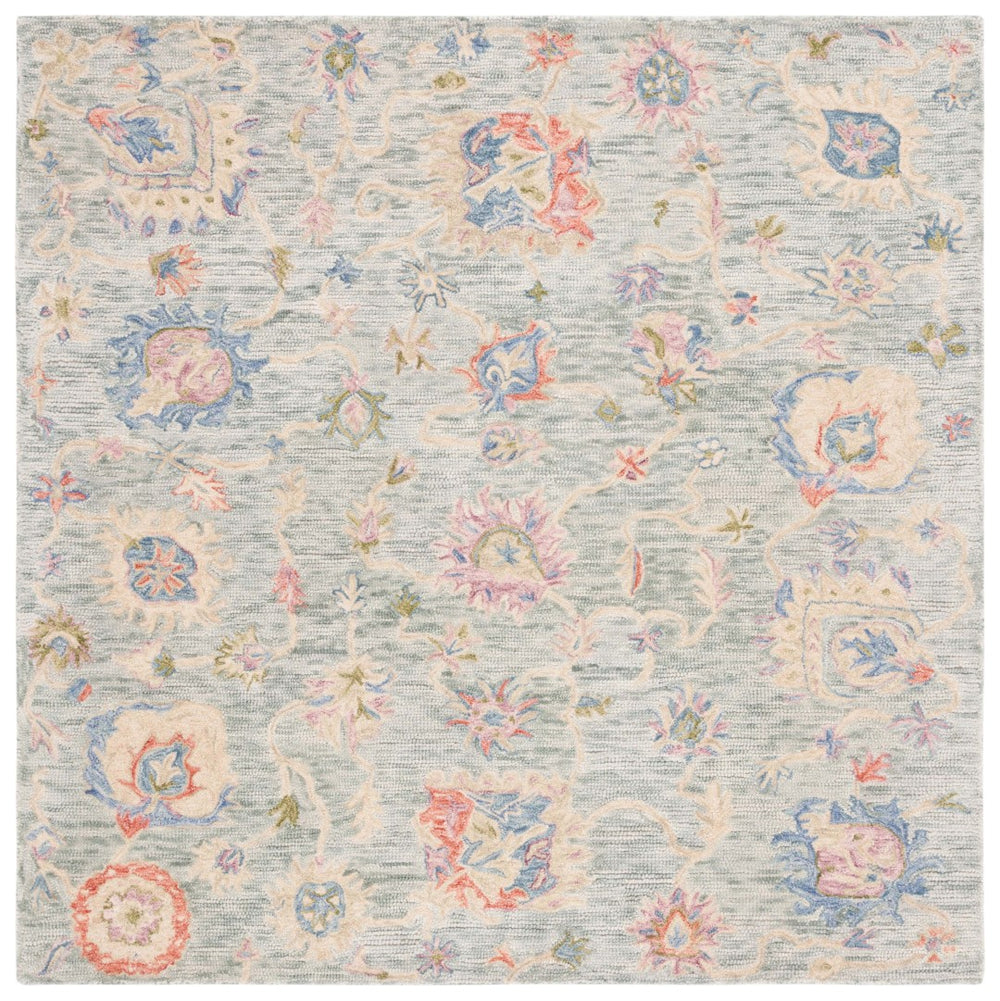 Safavieh Metro 225 Hand Tufted 80% Wool 20% Cotton Vintage Rug Blue / Ivory MET225M-6R