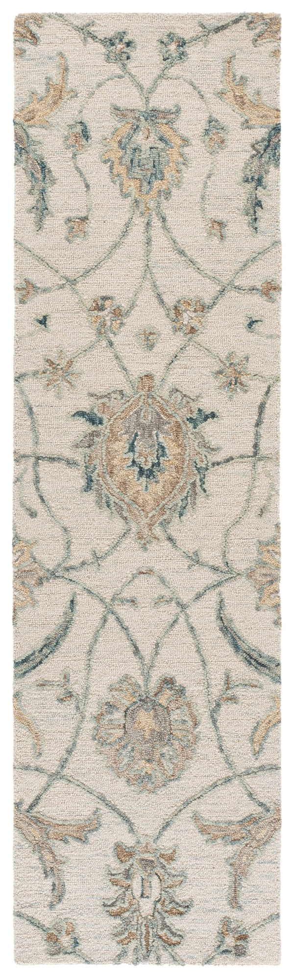 Safavieh Metro Hand-Tufted Round Wool Rug In Ivory And Grey, Low-Profile Plush Pile For Timeless Elegance 6'-0" x 6'-0" MET235A-6R