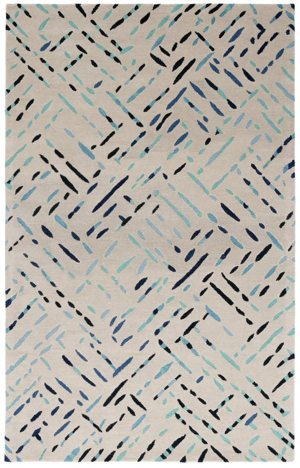 Safavieh Metro Hand-tufted Area Rug In Modern Taupe With Pink Hues - Stylish, Durable, And Artisanal Design Grey ,Blue Wool And Cotton With Latex Met252m-4