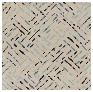 Safavieh Metro Hand-tufted Area Rug In Modern Taupe With Pink Hues - Stylish, Durable, And Artisanal Design Grey ,Blue Wool And Cotton With Latex Met252m-4