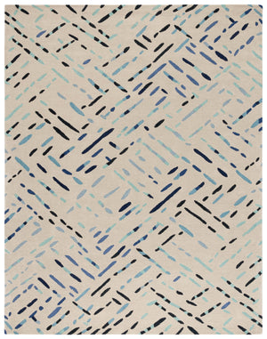 Safavieh Metro Hand-tufted Area Rug In Modern Taupe With Pink Hues - Stylish, Durable, And Artisanal Design Grey ,Blue Wool And Cotton With Latex Met252m-4