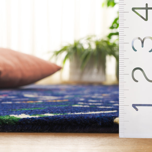 Safavieh Metro Hand-tufted Area Rug In Modern Taupe With Pink Hues - Stylish, Durable, And Artisanal Design Navy ,Pink Wool And Cotton With Latex Met252n-6sq