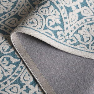 Safavieh Metro Hand-tufted Area Rug - Luxurious Wool Pile With Timeless Design For Elegant Home Décor Teal ,Ivory Wool Pile Met256l-6sq