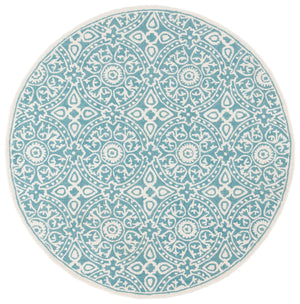 Safavieh Metro Hand-tufted Area Rug - Luxurious Wool Pile With Timeless Design For Elegant Home Décor Teal ,Ivory Wool Pile Met256l-6sq