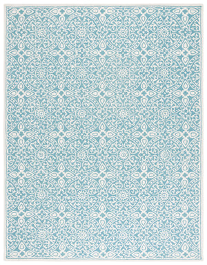 Safavieh Metro Hand-tufted Area Rug - Luxurious Wool Pile With Timeless Design For Elegant Home Décor Teal ,Ivory Wool Pile Met256l-6sq