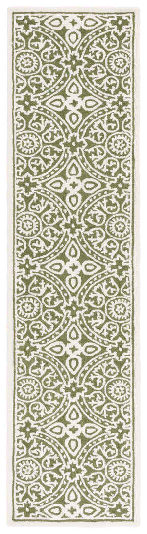 Safavieh Metro Hand-tufted Area Rug - Luxurious Wool Pile With Timeless Design For Elegant Home Décor Green ,Ivory Wool Pile Met256y-4