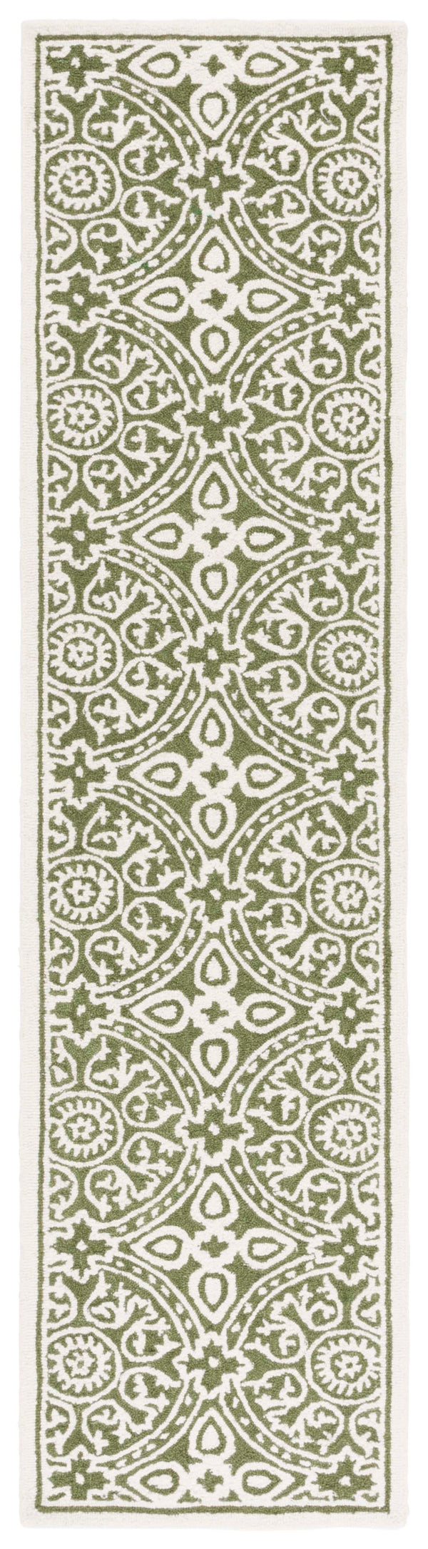 Safavieh Metro Hand-tufted Area Rug - Luxurious Wool Pile With Timeless Design For Elegant Home Décor Green ,Ivory Wool Pile Met256y-4