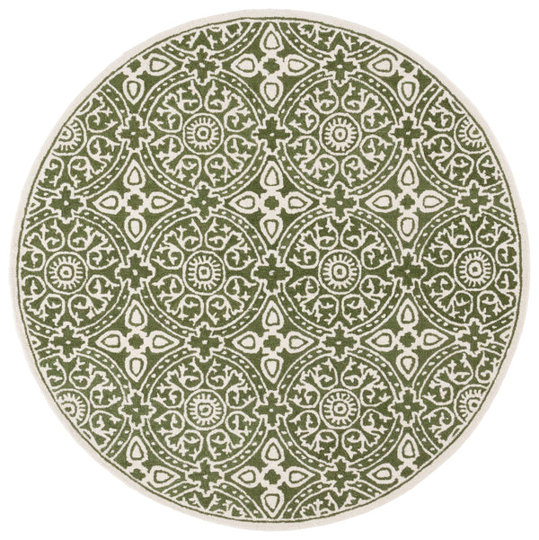 Safavieh Metro Hand-tufted Area Rug - Luxurious Wool Pile With Timeless Design For Elegant Home Décor Green ,Ivory Wool Pile Met256y-4