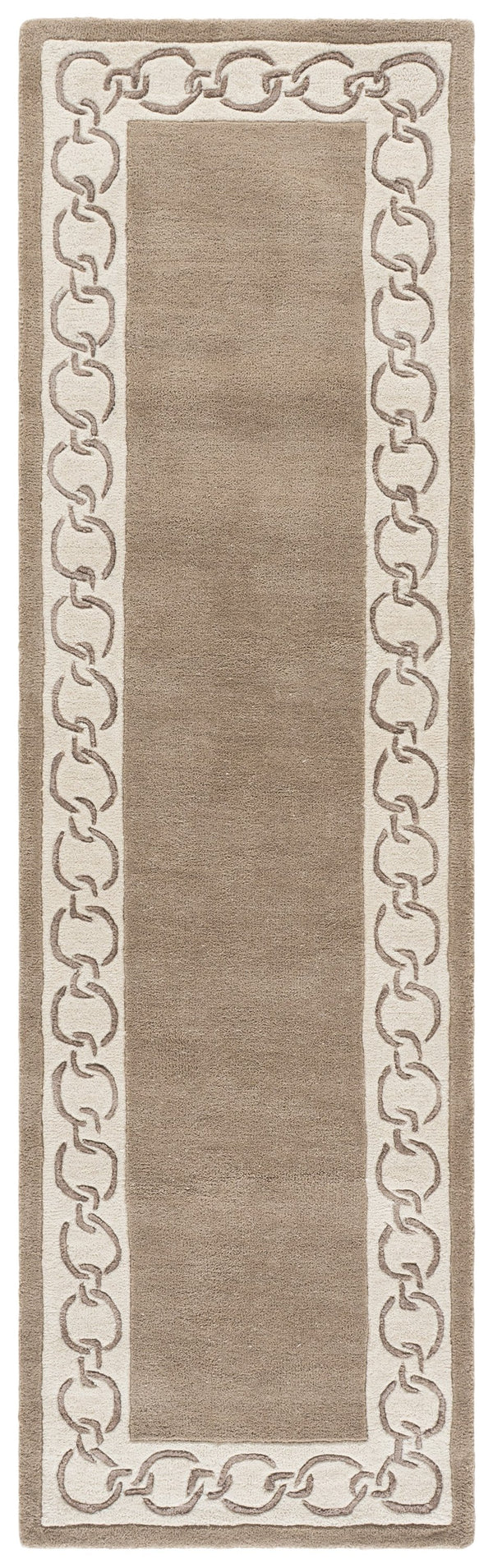 Safavieh Metro Hand-Tufted Taupe Ivory Rug — Low 1/2" Pile, Wool-Blend Durability And Luxe Softness For Home 6'-0" x 6'-0" MET290E-6SQ