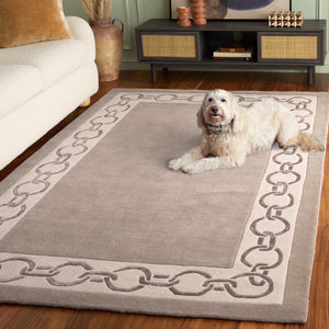 Safavieh Metro Hand-Tufted Taupe Ivory Runner 2 Ft 3-Inches X 8 Ft Low-Profile Wool Blend Rug For Hallways 2'-3" x 8'-0" MET290E-28