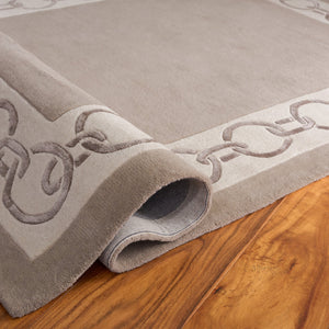 Safavieh Metro Hand-Tufted Taupe Ivory Runner 2 Ft 3-Inches X 8 Ft Low-Profile Wool Blend Rug For Hallways 2'-3" x 8'-0" MET290E-28