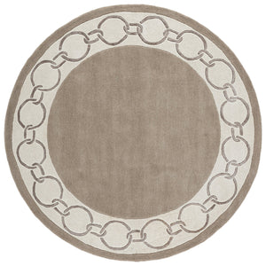 Safavieh Metro Hand-Tufted Taupe & Ivory Area Rug — 80% Wool Low-Profile 1/2" Pile, Modern Minimalist Anchor 8'-0" x 10'-0" MET290E-8