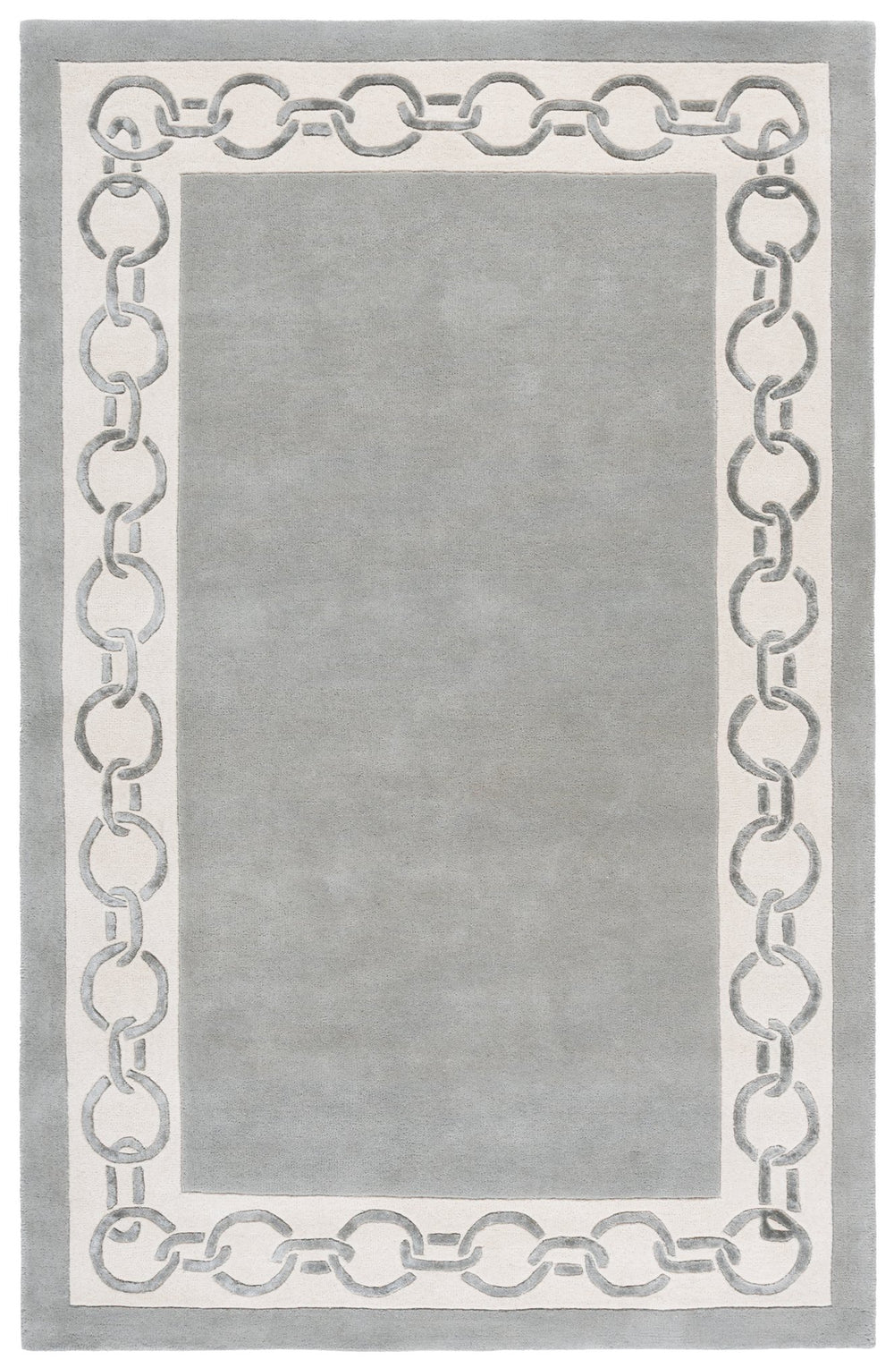 Safavieh Metro Hand-Tufted Round Area Rug In Grey Ivory — Wool-Viscose-Cotton Blend, Low-Profile Elegance 6'-0" x 6'-0" MET290F-6R