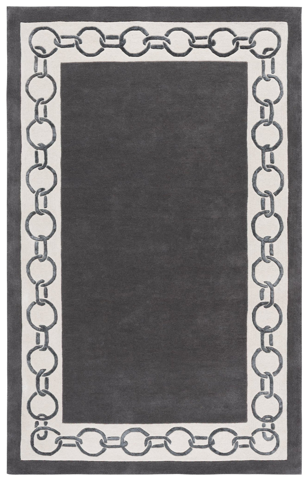 Safavieh Metro Hand-Tufted Charcoal Ivory Rug — 80% Wool Low-Pile Contemporary Area Rug For Modern Homes 8'-0" x 10'-0" MET290H-8
