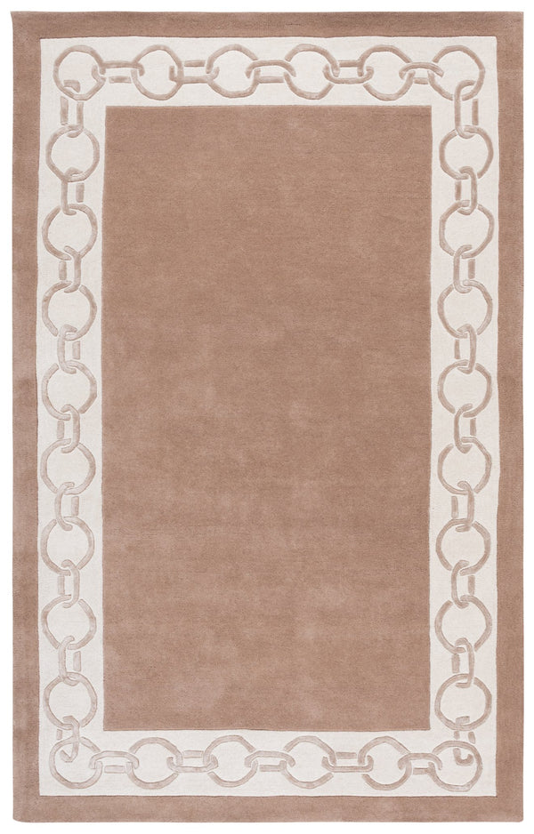 Safavieh Metro Hand-Tufted Brown Ivory Rug — 1/2" Low Pile Wool Blend, Modern Neutral Area Rug For Living Rooms 9'-0" x 12'-0" MET290T-9
