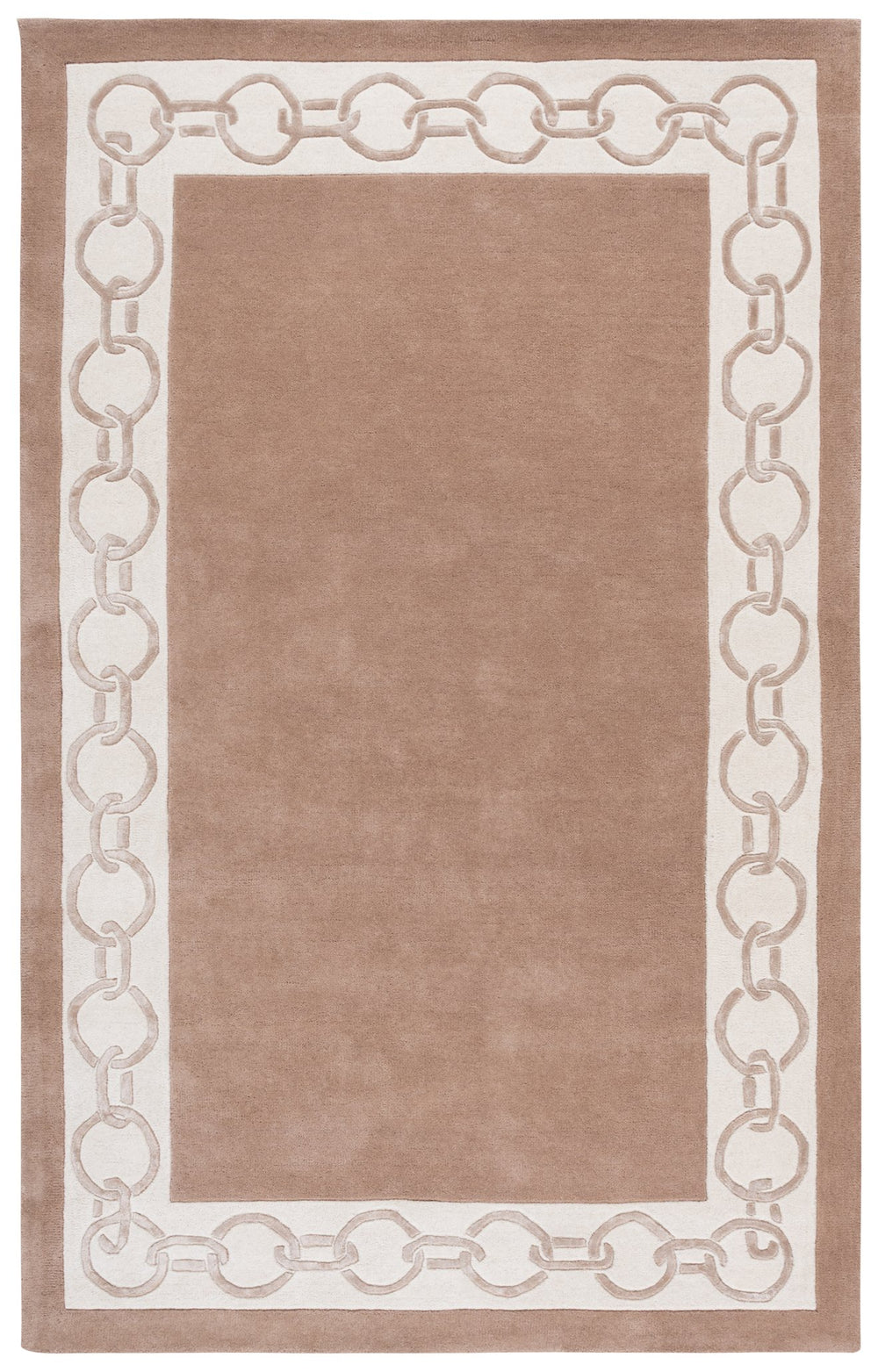 Safavieh Metro Hand-Tufted Brown Ivory Area Rug — Low 1/2" Pile, Wool-Viscose Blend For Lasting Comfort And Style 4'-0" x 6'-0" MET290T-4